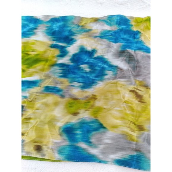 Anne Klein beautiful abstract distorted impressionist style Silk scarf 13"X60" - Picture 9 of 14